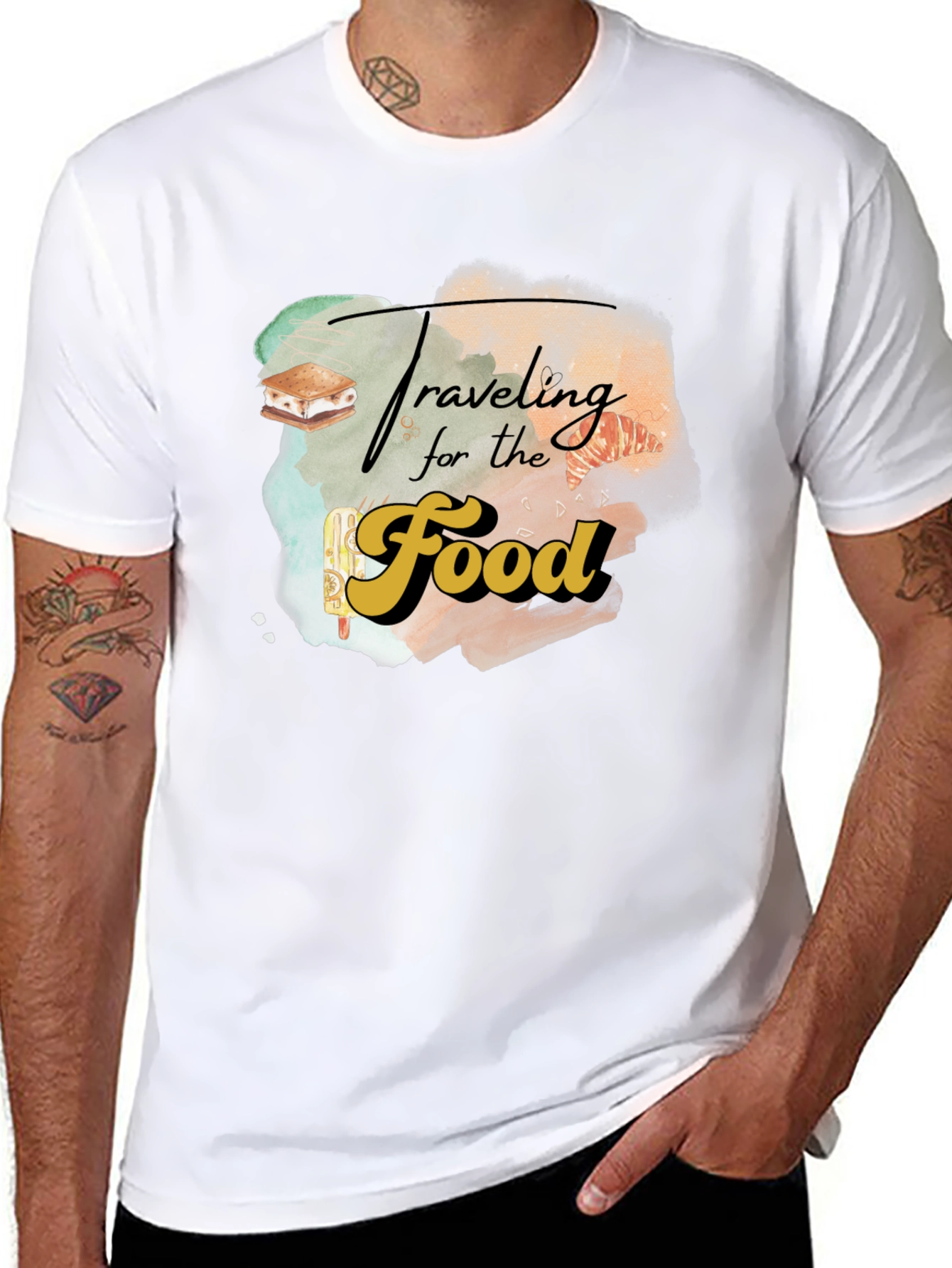 Traveling for the Food Graphic T-Shirt