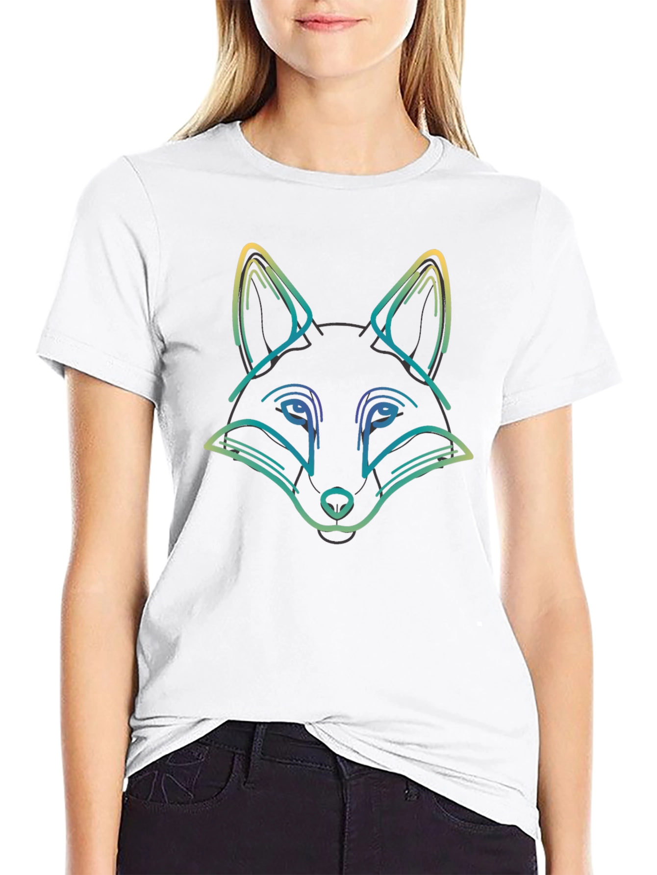 Fox Graphic Tee - Black Casual T-Shirt