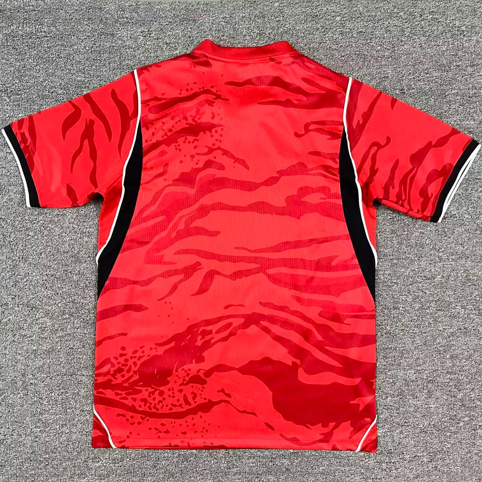 2026/27 South Korea Home Red Fans Soccer Jersey (Have Right Patch 有右臂章 白底黑字） Detail 1