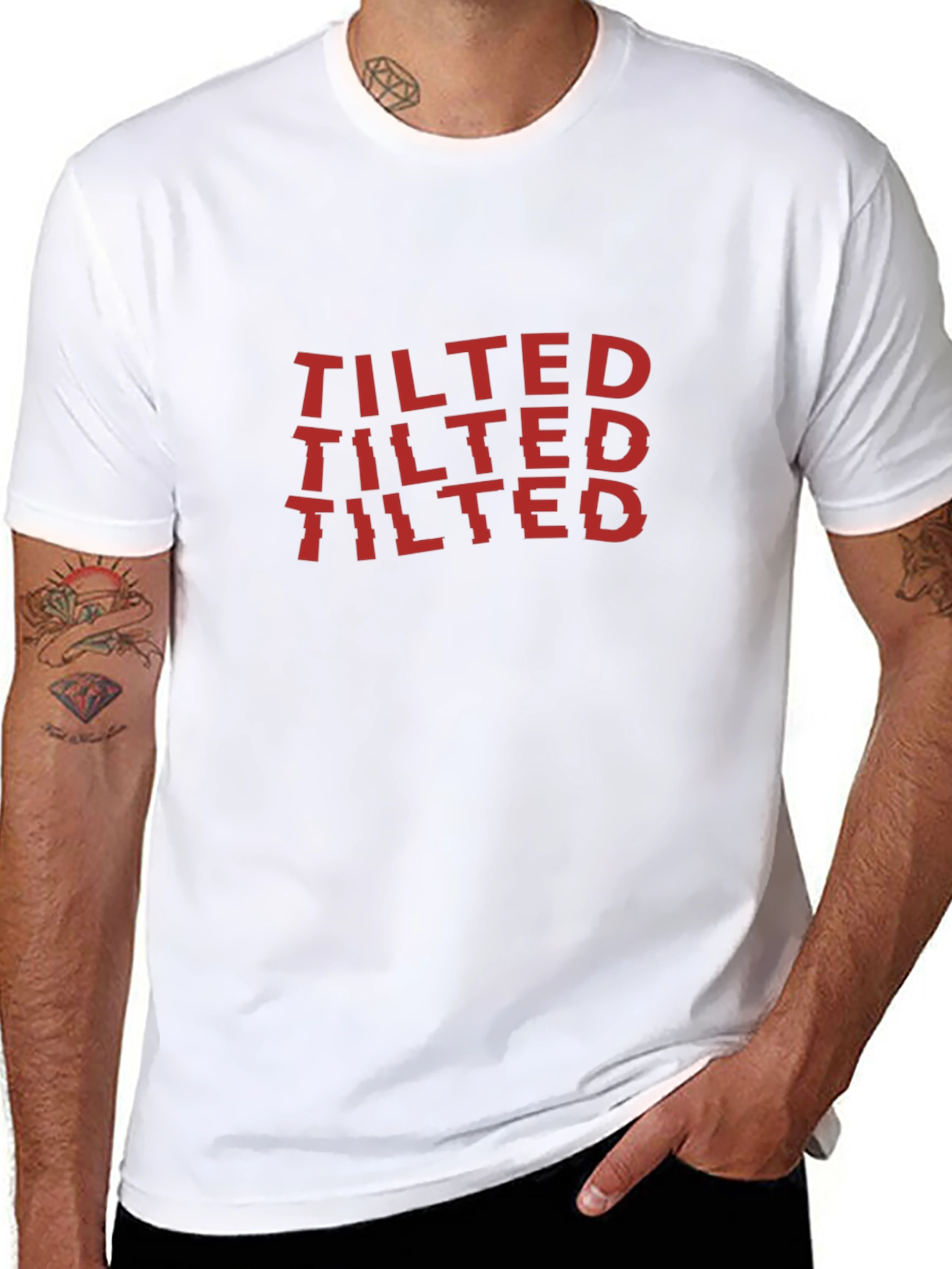 Tilted Graphic Tee - Black
