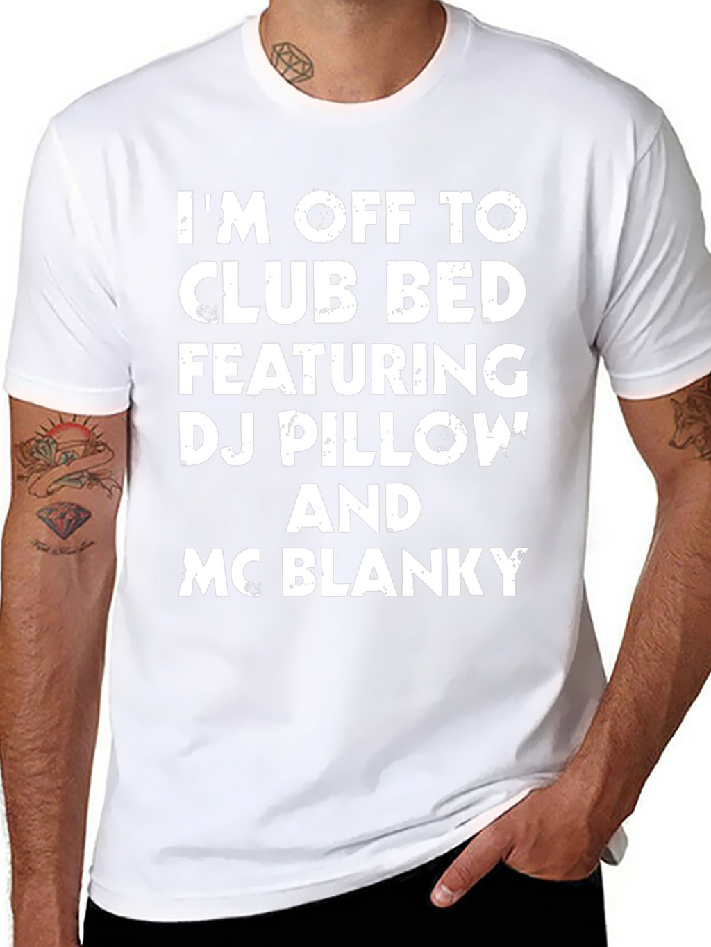 Club Bed T-Shirt: DJ Pillow & MC Blanky