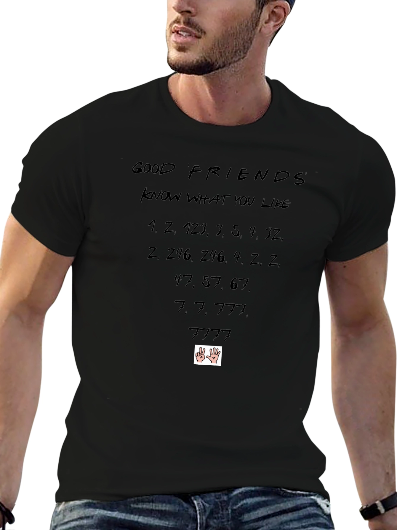 Good Friends Numbers Graphic T-Shirt
