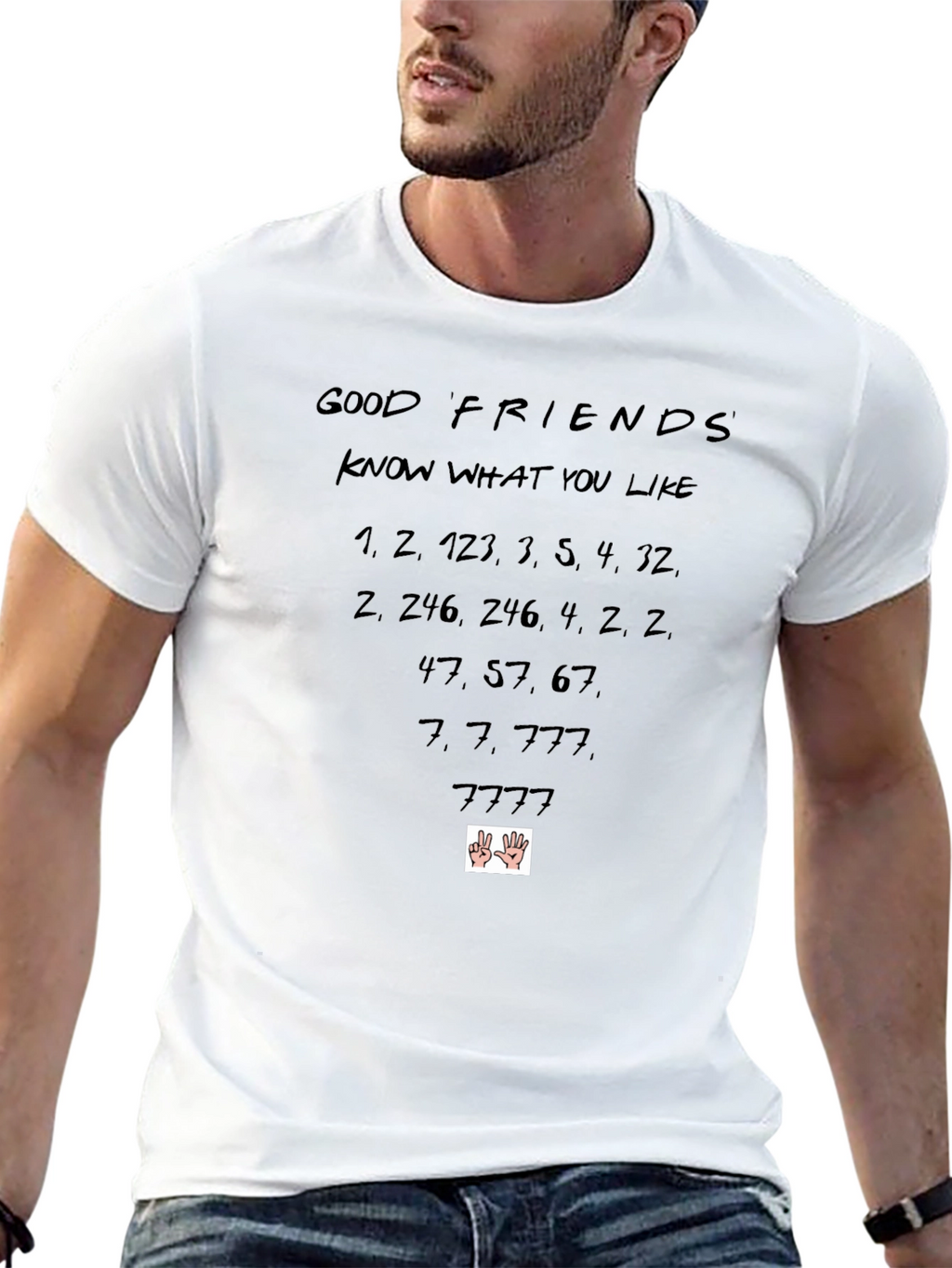 Good Friends Numbers Graphic T-Shirt