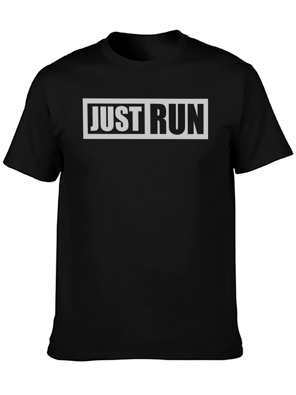 Just Run Graphic Tee - Black Casual Sporty
