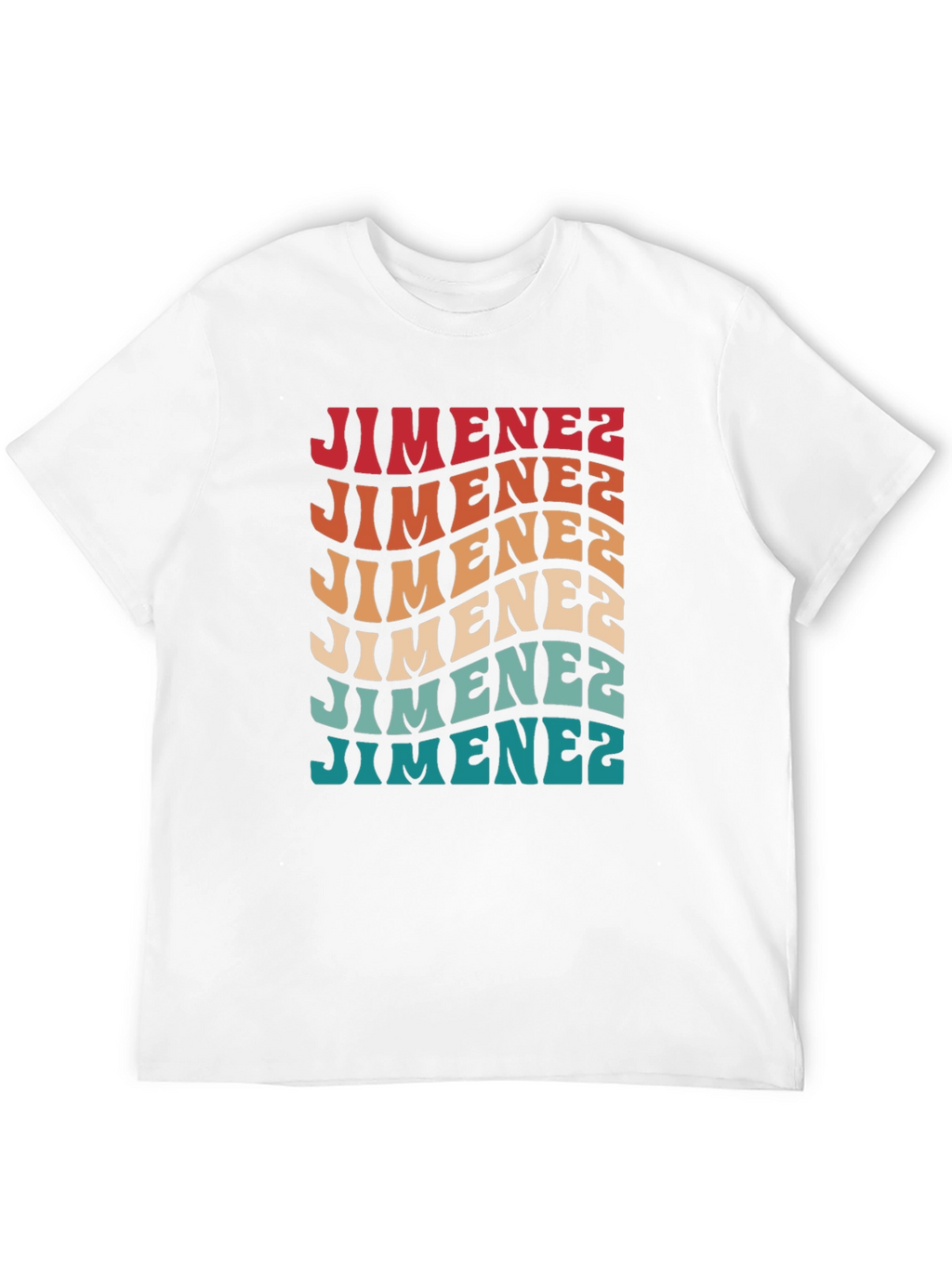 Retro Jimenez T-Shirt - Groovy Personalized Name Tee