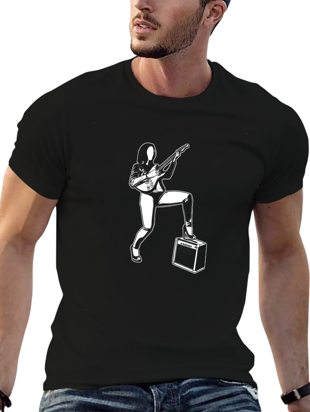Rock Star Graphic T-Shirt - Black Cotton Tee