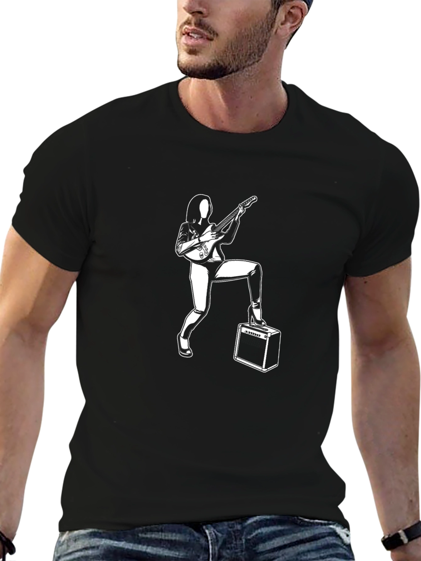 Rock Star Graphic T-Shirt - Black Cotton Tee