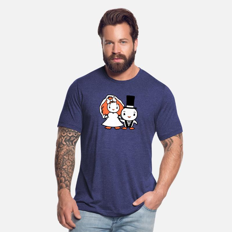 2 Birds Wedding Dress Couple Ducks Man Woman Fun