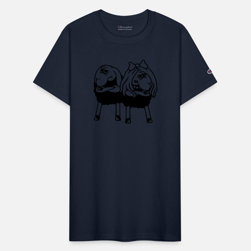 2 Black Sheep Couple Tired Angry Annoyed Offended