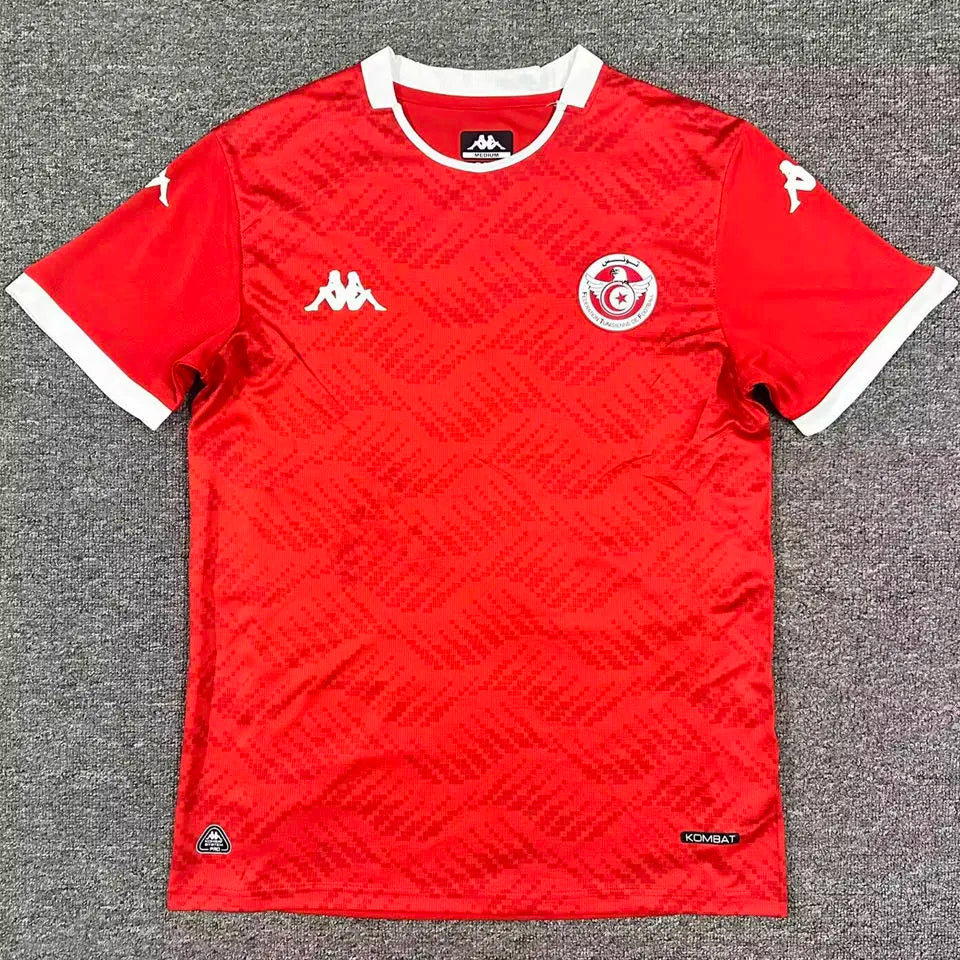 2026/27 Tunisia Home Red Fans Soccer Jersey Front