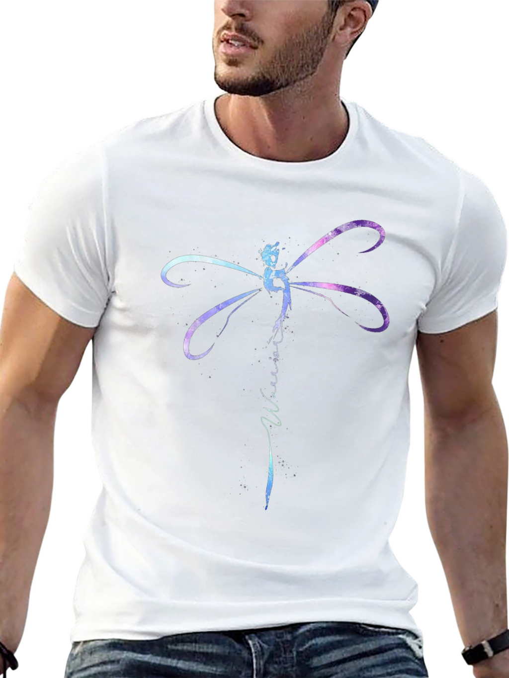 Dragonfly Warrior Graphic T-Shirt