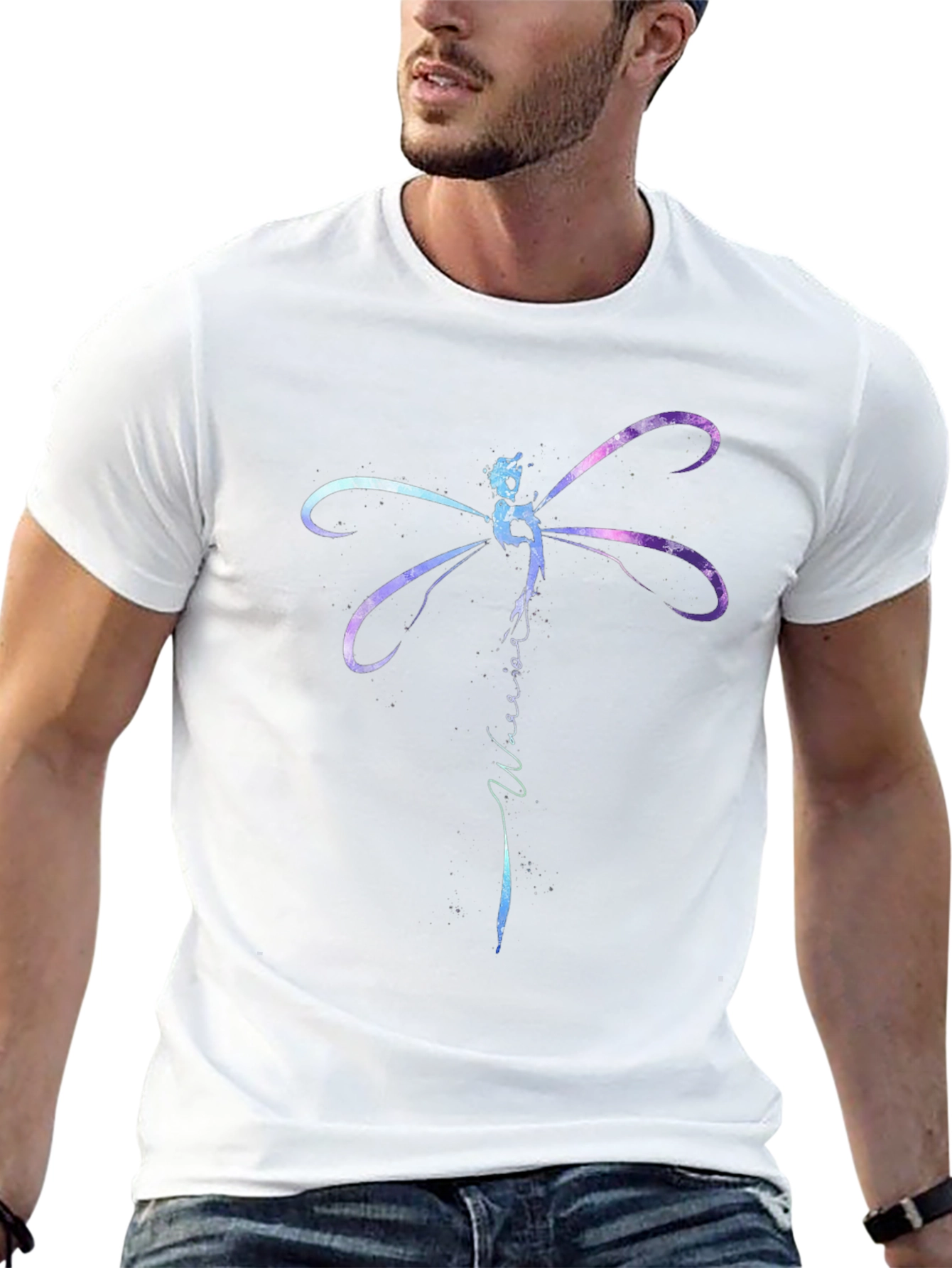 Dragonfly Warrior Graphic T-Shirt