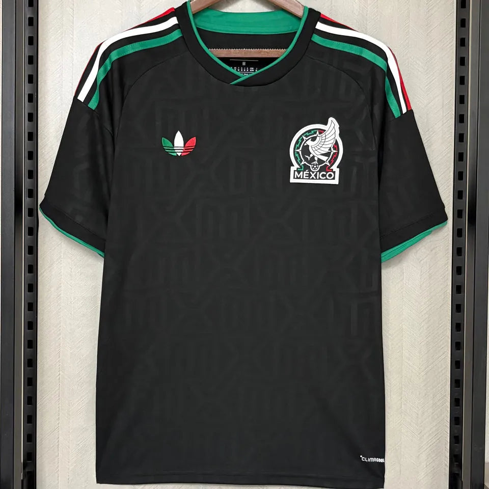 2026/27 Mexico 1:1 Quality Third Black Fans Soccer Jersey (Have Right Patch 有右臂章 白底黑字） Back