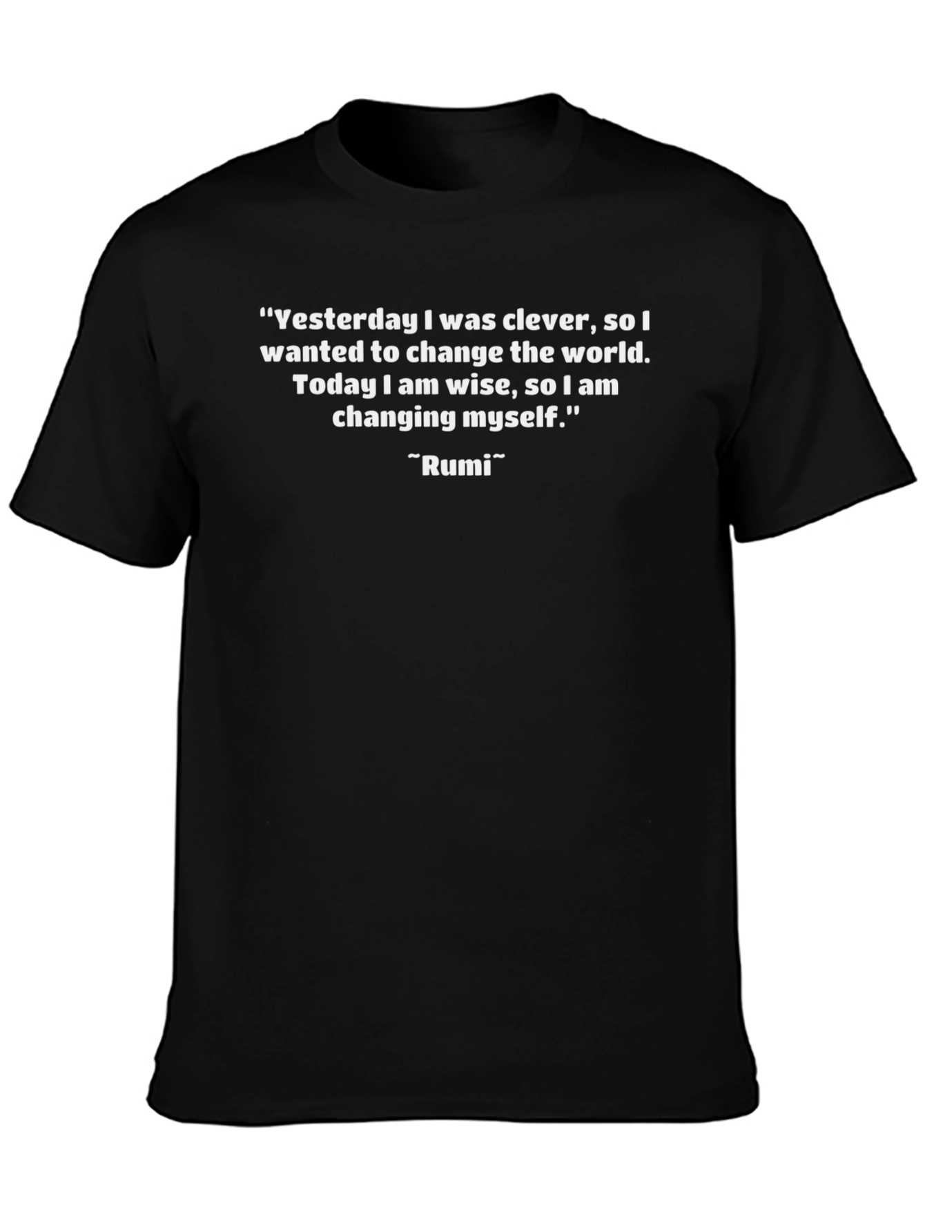 Rumi Quote Graphic Tee - Black