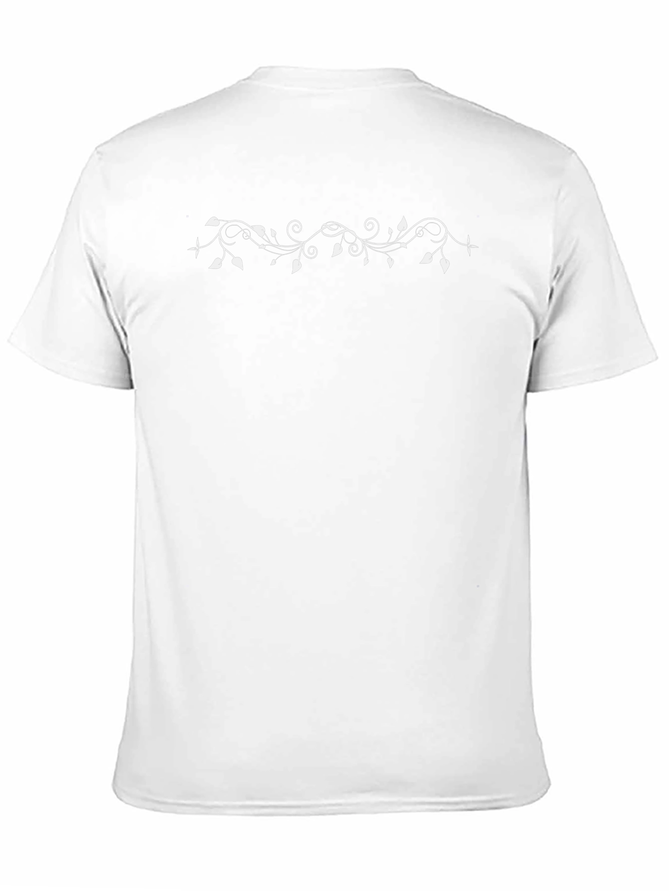 Elegant Vine Graphic Black T-Shirt