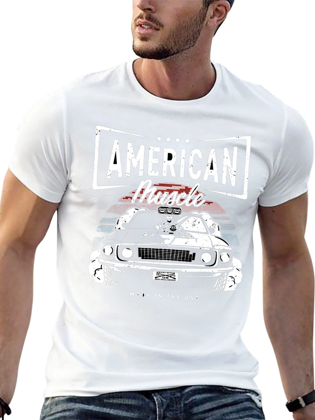 American Muscle Car Graphic Tee
