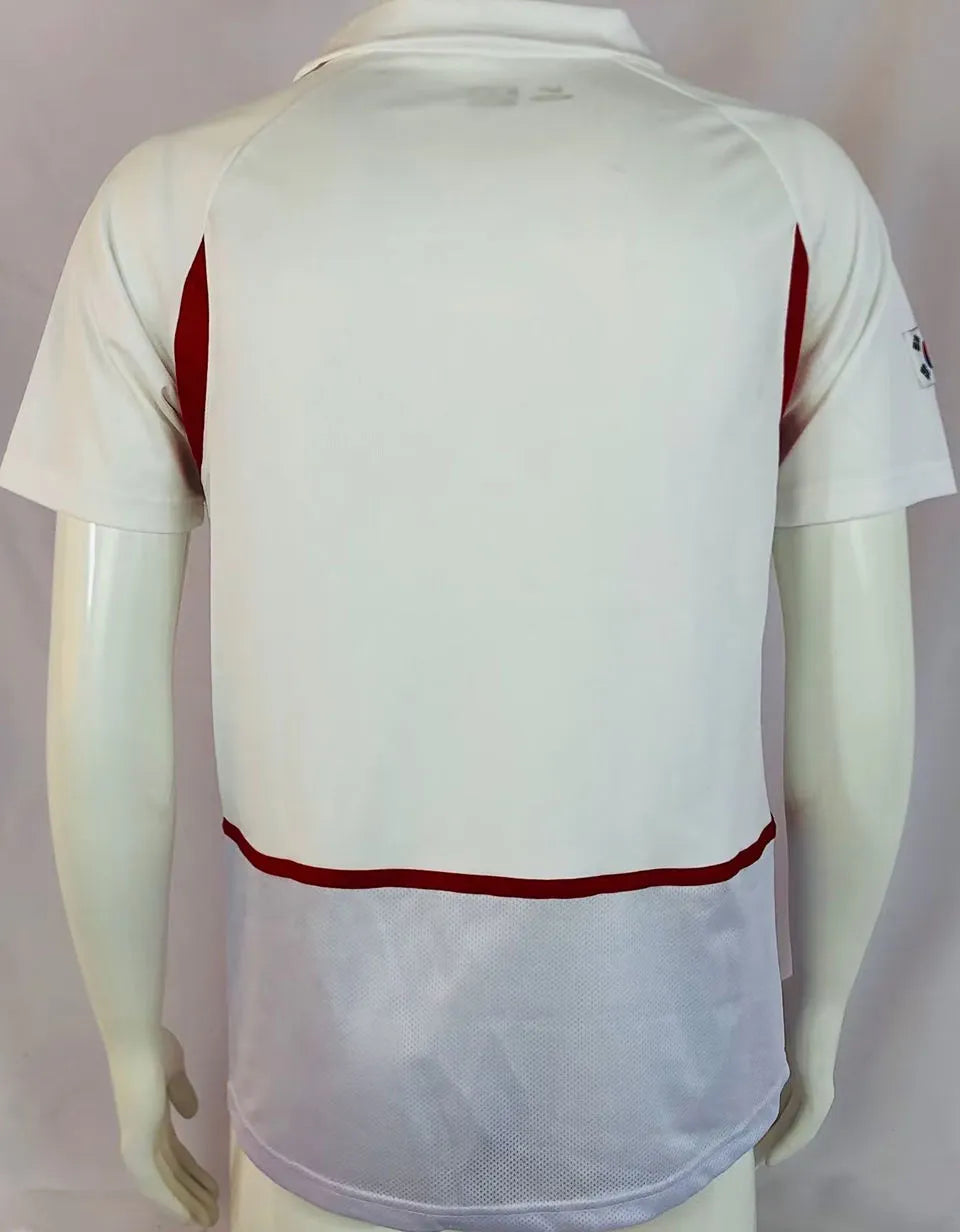 2002 South Korea Away White Retro Soccer Jersey Detail 2