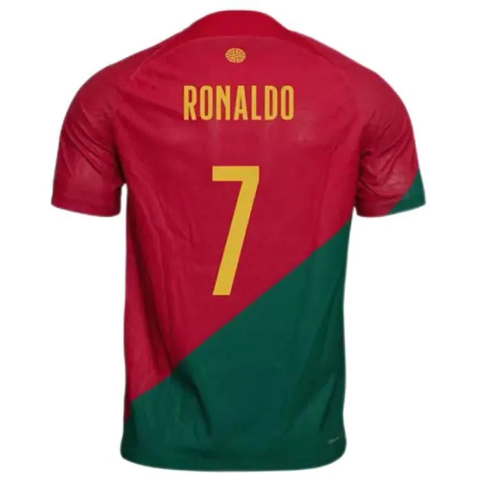 2022/23 Portugal 1:1 Quality Home Red Fans Soccer Jersey Detail 2
