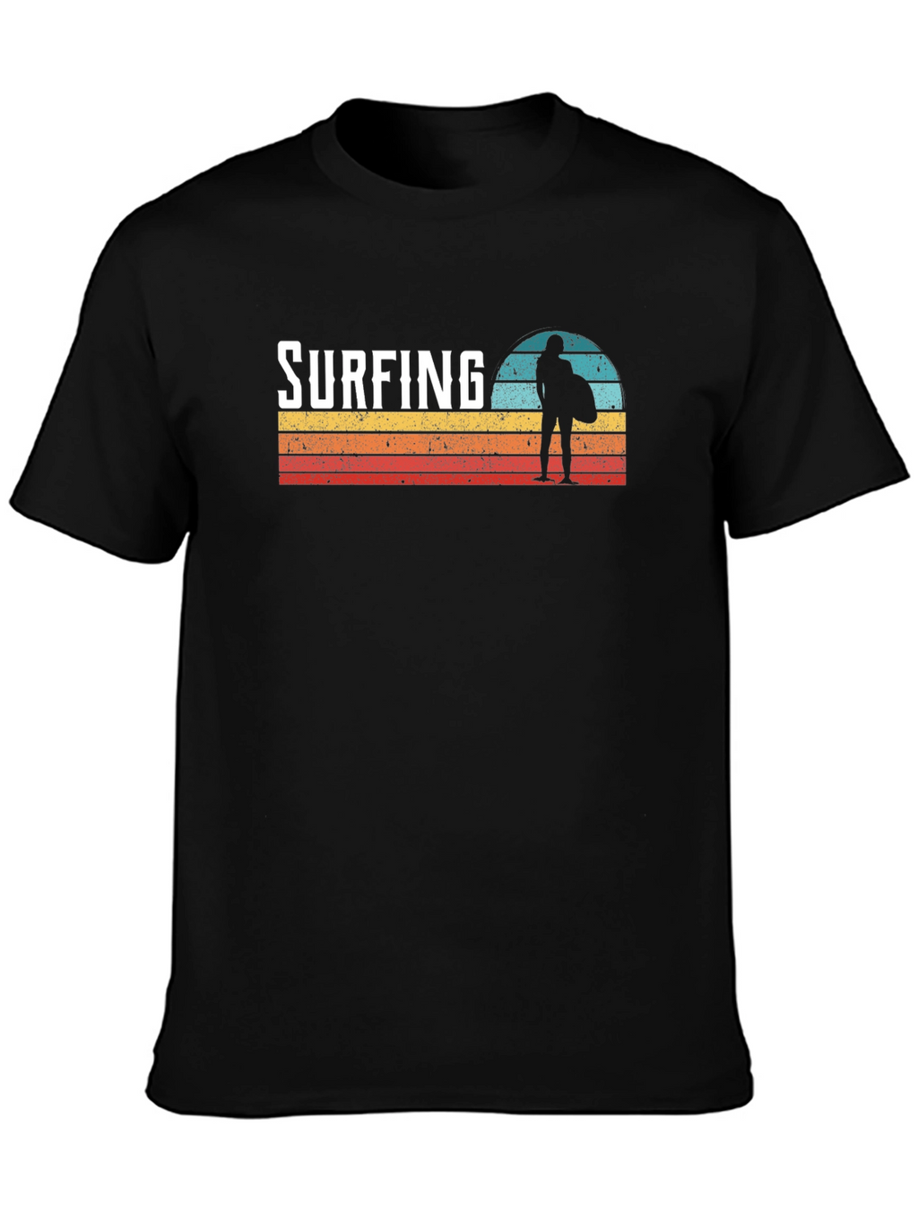 Surfing Sunset Graphic Tee - Cool Surfer T-Shirt