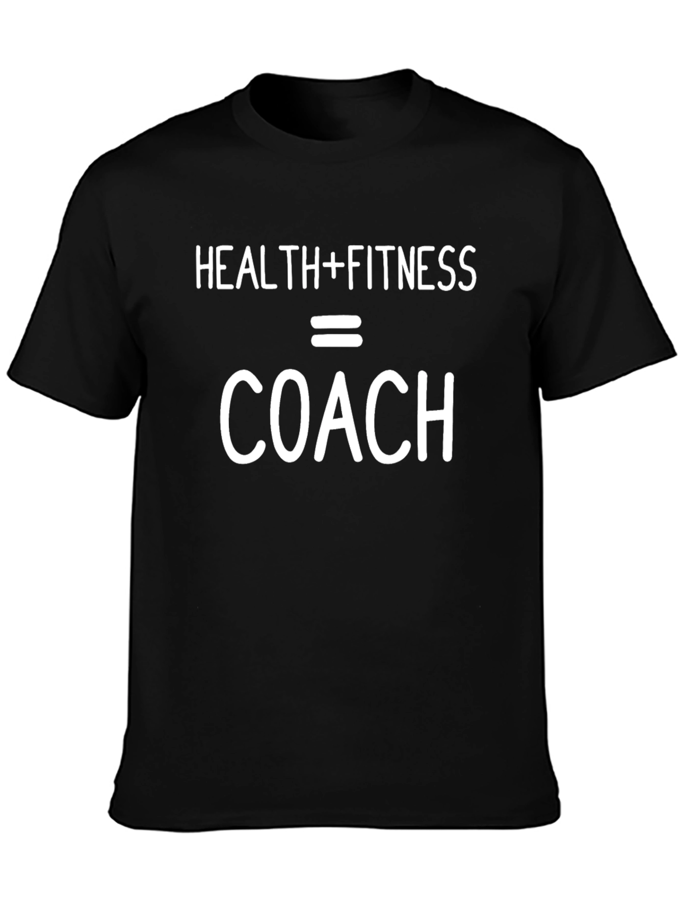 Health Fitness Coach Graphic Tee - Black