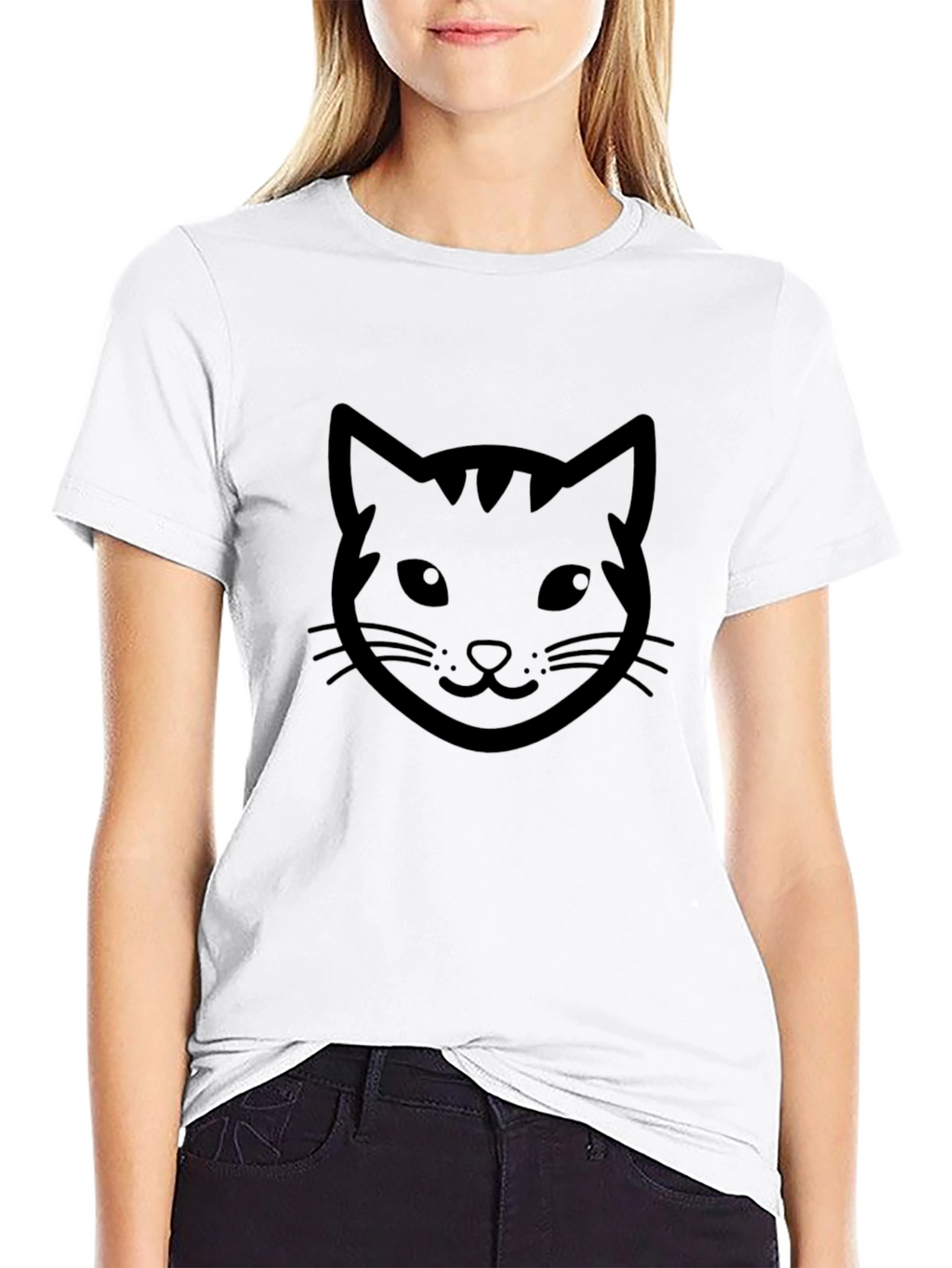 Cool Cat Graphic Tee - Black