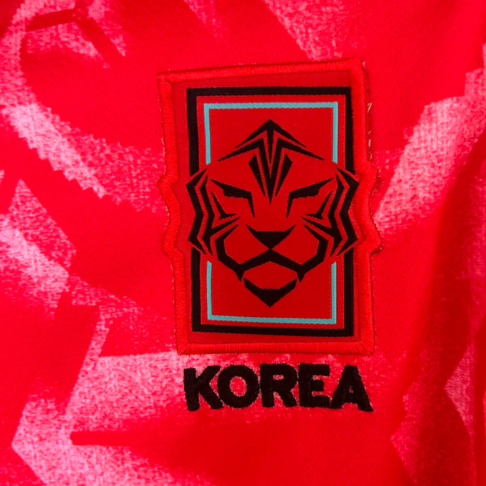HEUNGMIN #7 South Korea Home Red Fans Soccer Jersey 2024/25 ★★ Detail 2