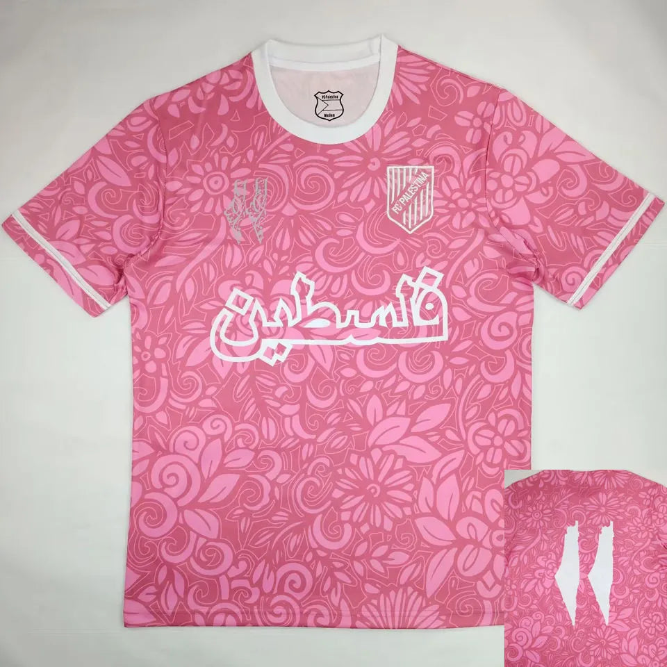 2025 FC Palestine Pink Fans Soccer Jersey 背后带11 Front