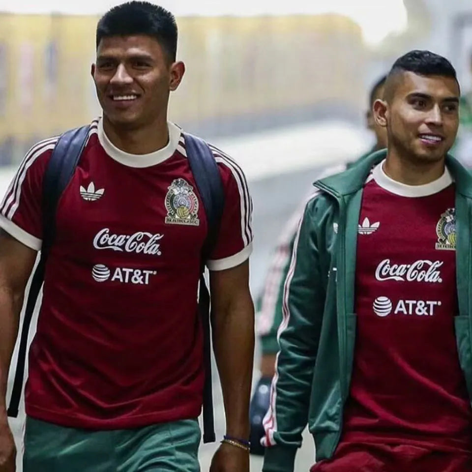 1985 Mexico Pink Retro Style Jersey (Have AD 带胸前广告) Detail 4