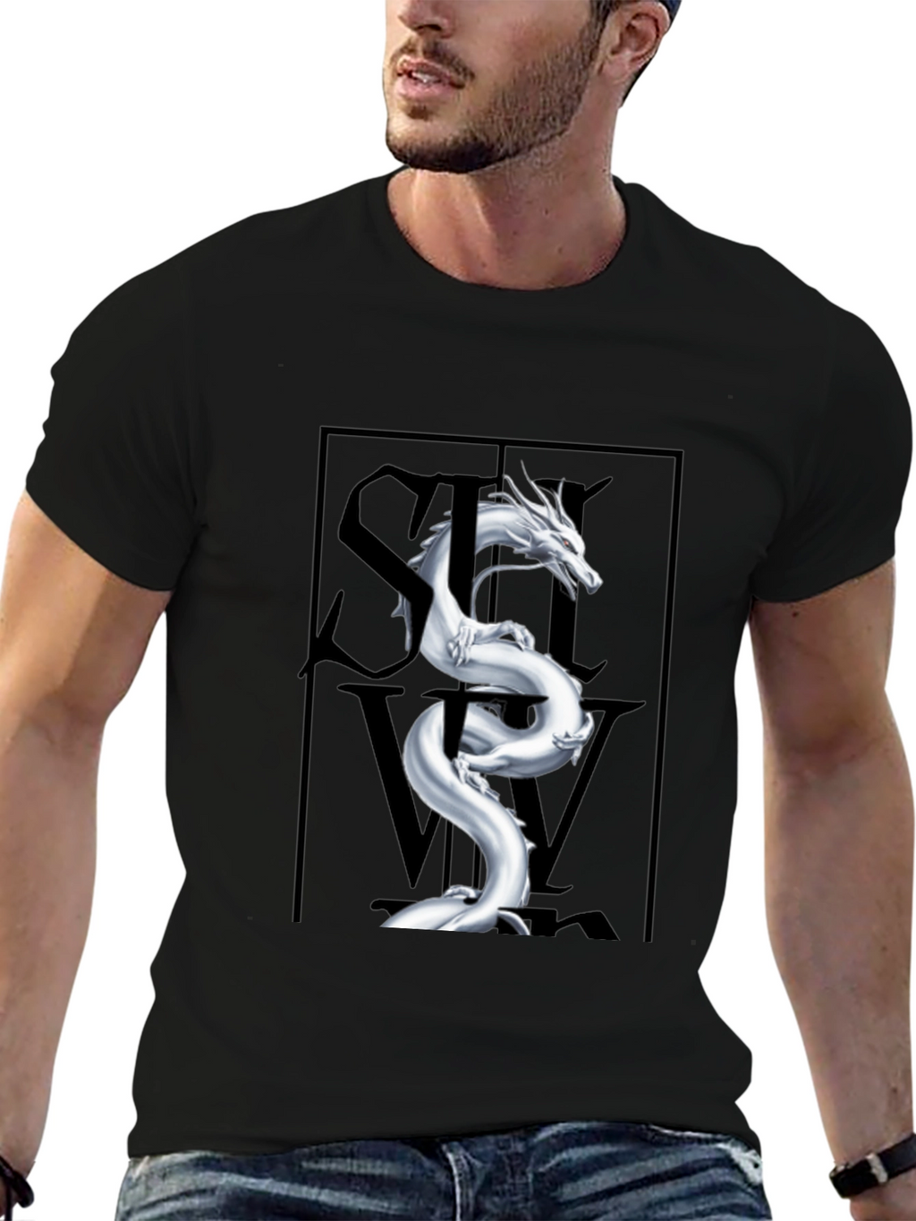 Mystic Dragon Graphic Tee - Stylish Black T-Shirt