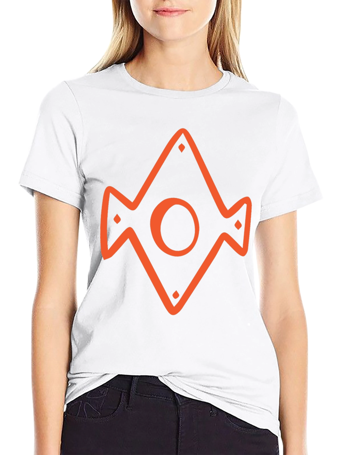 Geometric Icon Graphic Tee - Black