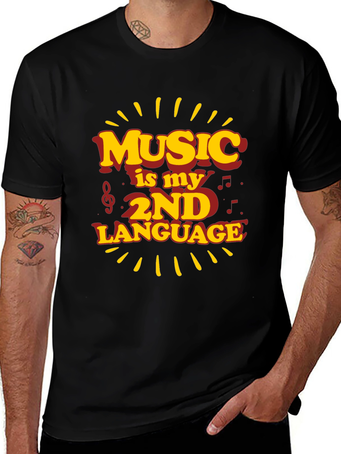 Music is My 2nd Language Graphic Tee