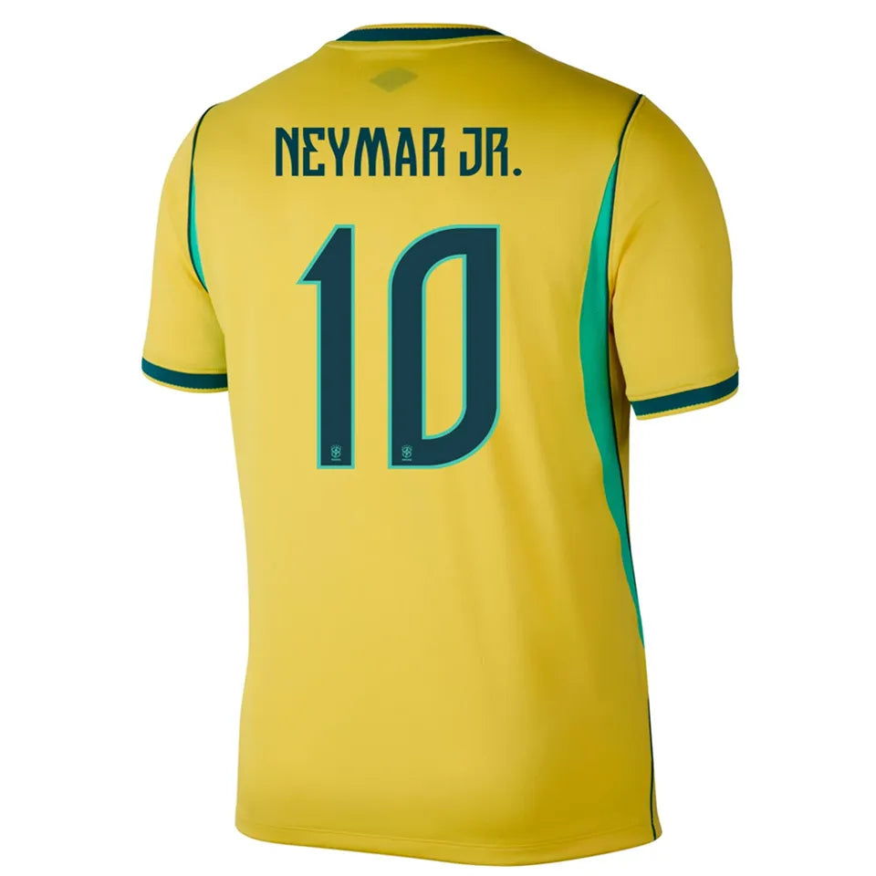 2026/27 Brazil 1:1 Quality Home Yellow Fans Soccer Jersey (Have Right Patch 有右臂章 金底白字） Detail 1