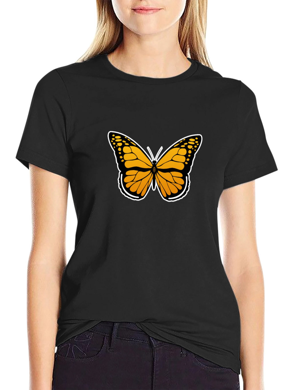 Butterfly Graphic T-Shirt - Black
