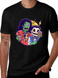 Zombie & Skeleton Halloween Movie T-Shirt