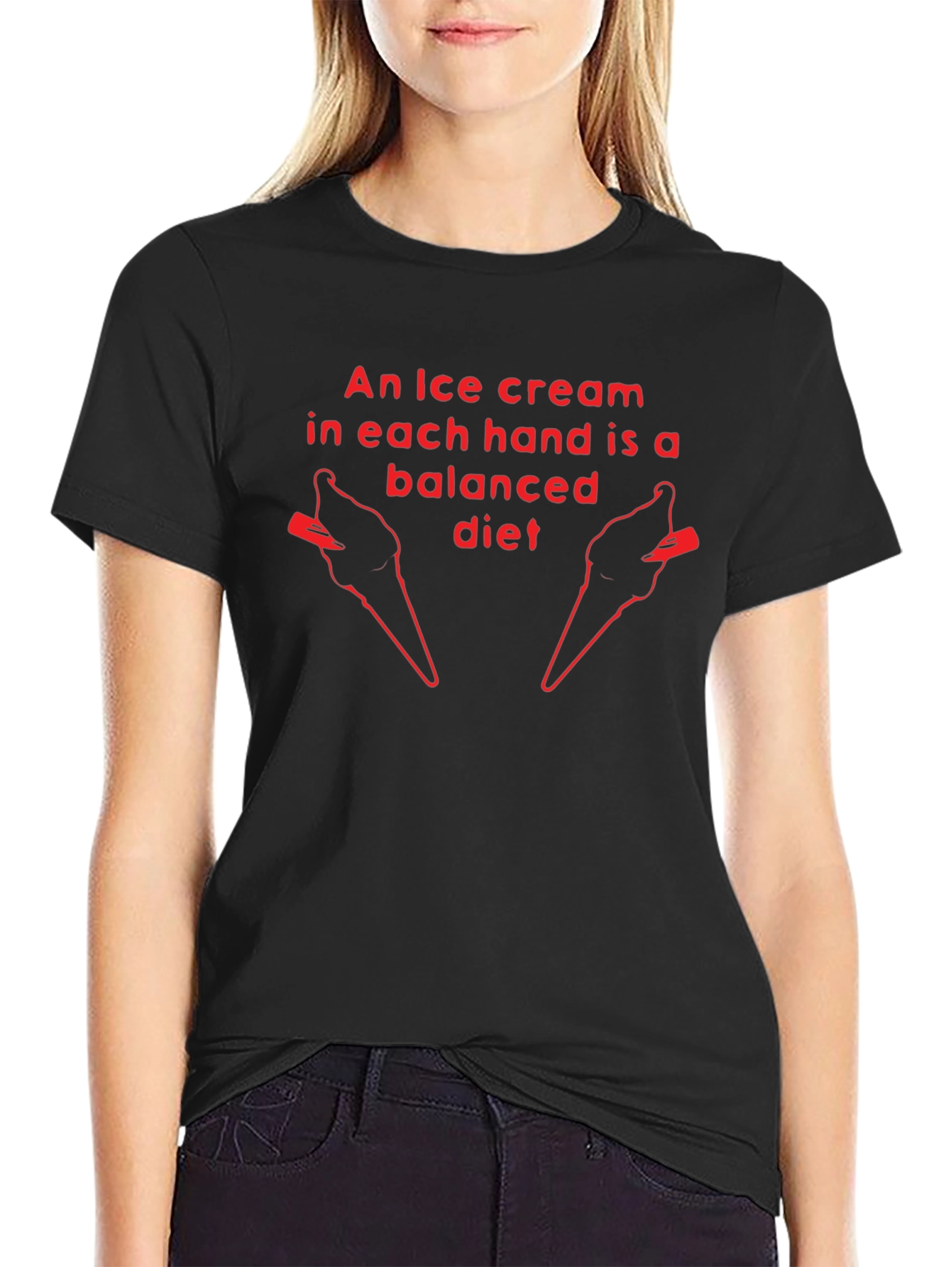 Ice Cream Diet Graphic T-Shirt