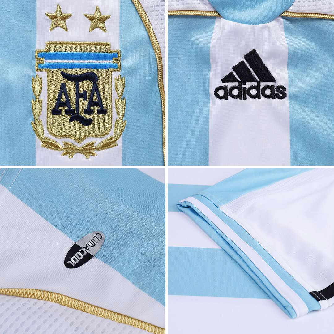 RIQUELME #10 Retro Argentina Home Jersey World Cup 2006 Image 5