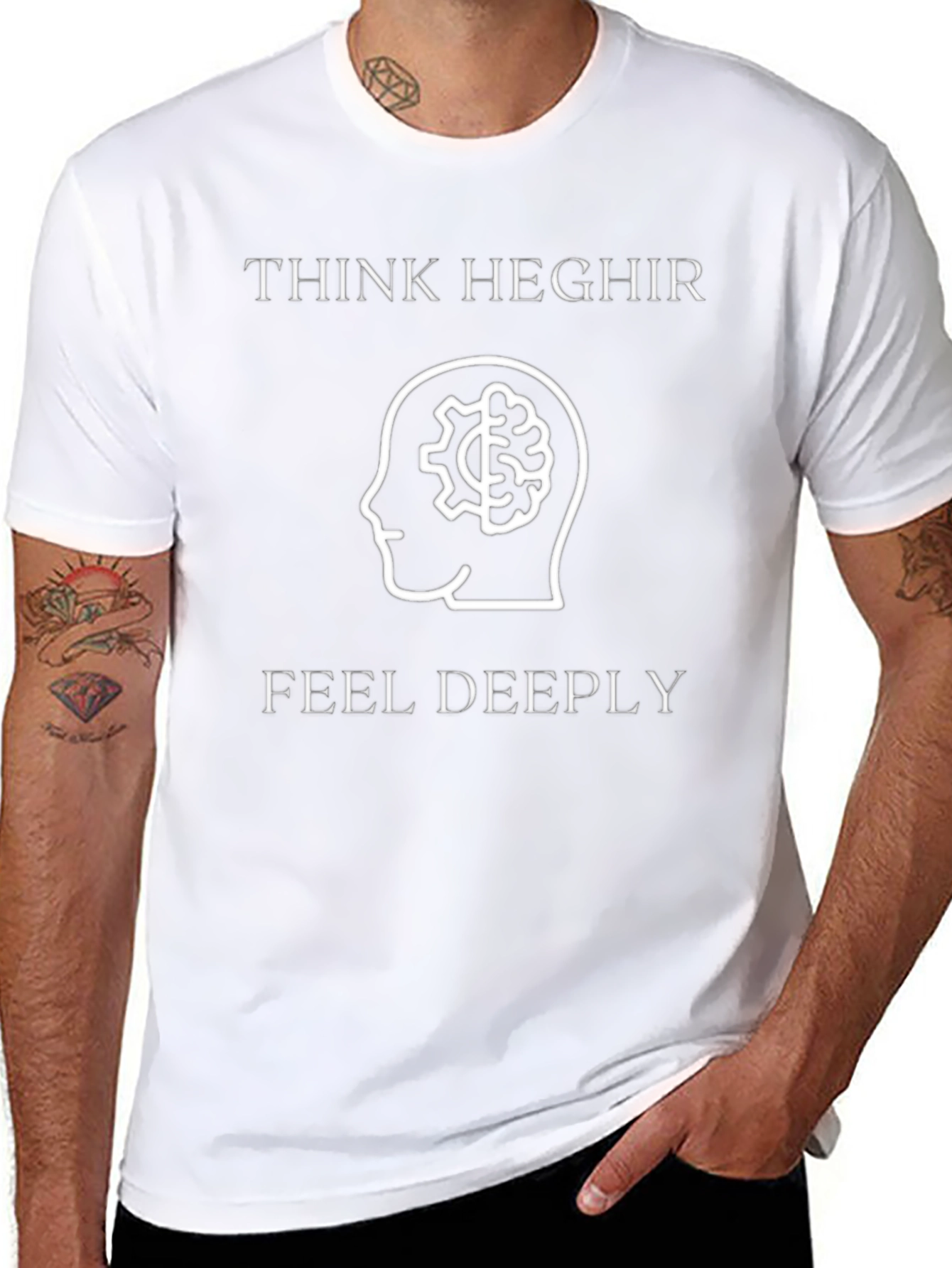 Think Heghir Feel Deeply Graphic Tee