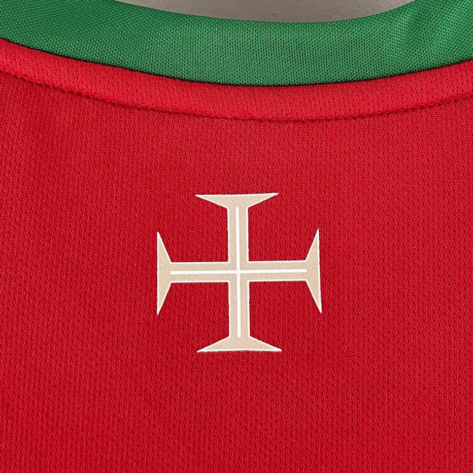 2006 Portugal Home Retro Soccer Jersey Detail 2