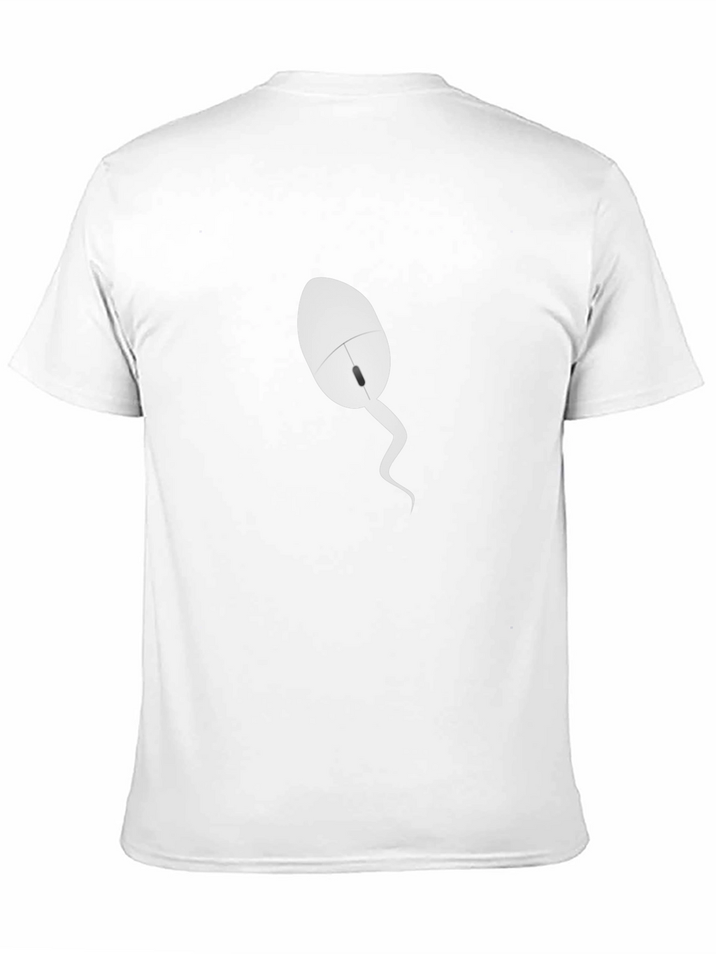 Funny Computer Mouse Tail T-Shirt - Black