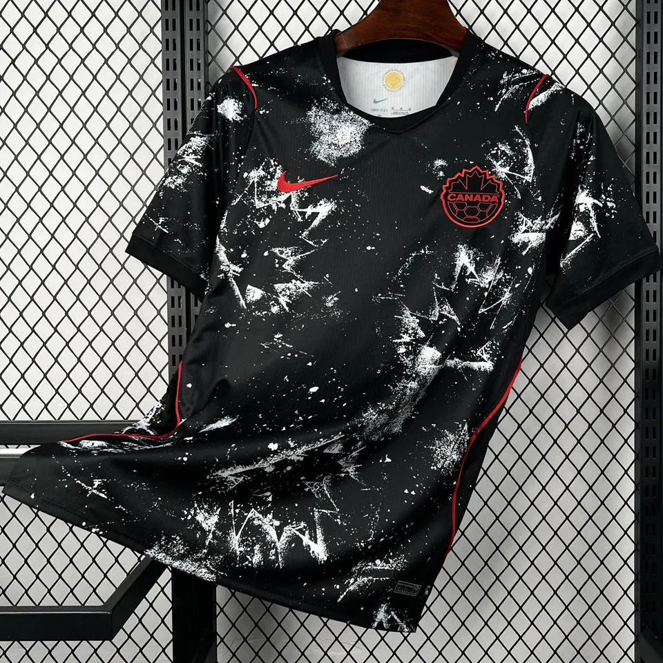 2026/27 Canada Away Fans Soccer Jersey (Have Right Patch 有右臂章 白底黑字） Back
