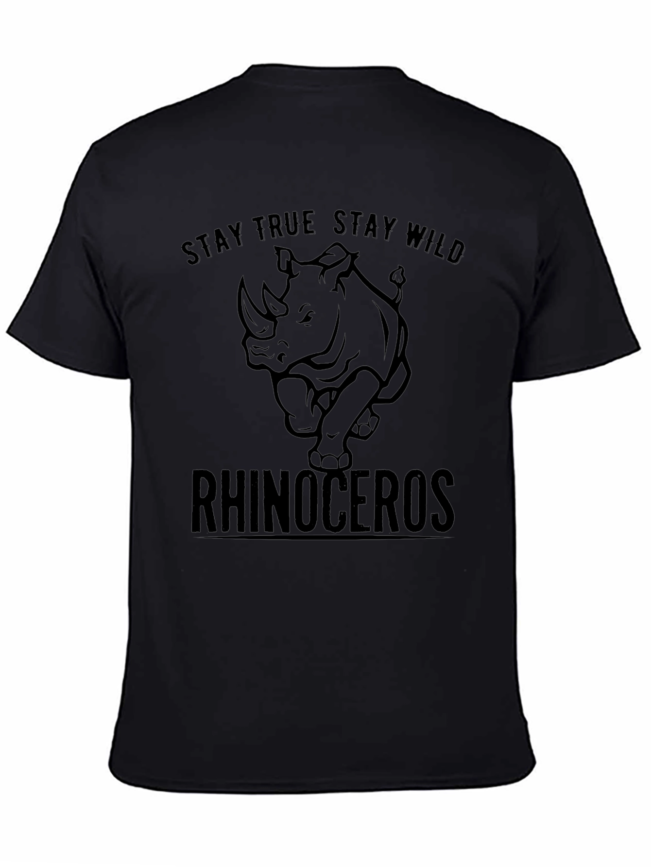 Stay True Stay Wild Rhinoceros T-Shirt