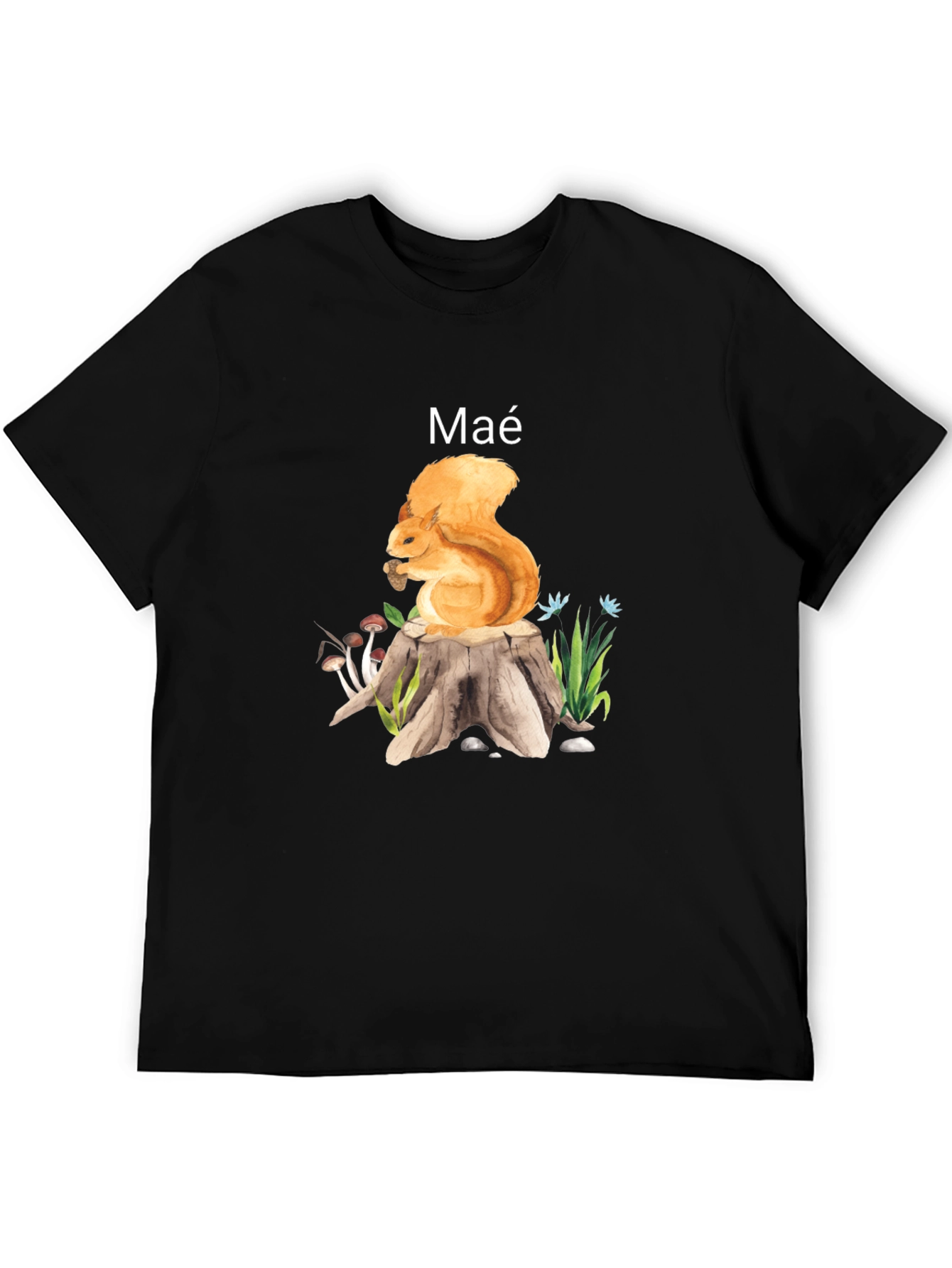 Squirrel Tree Stump Graphic Tee
