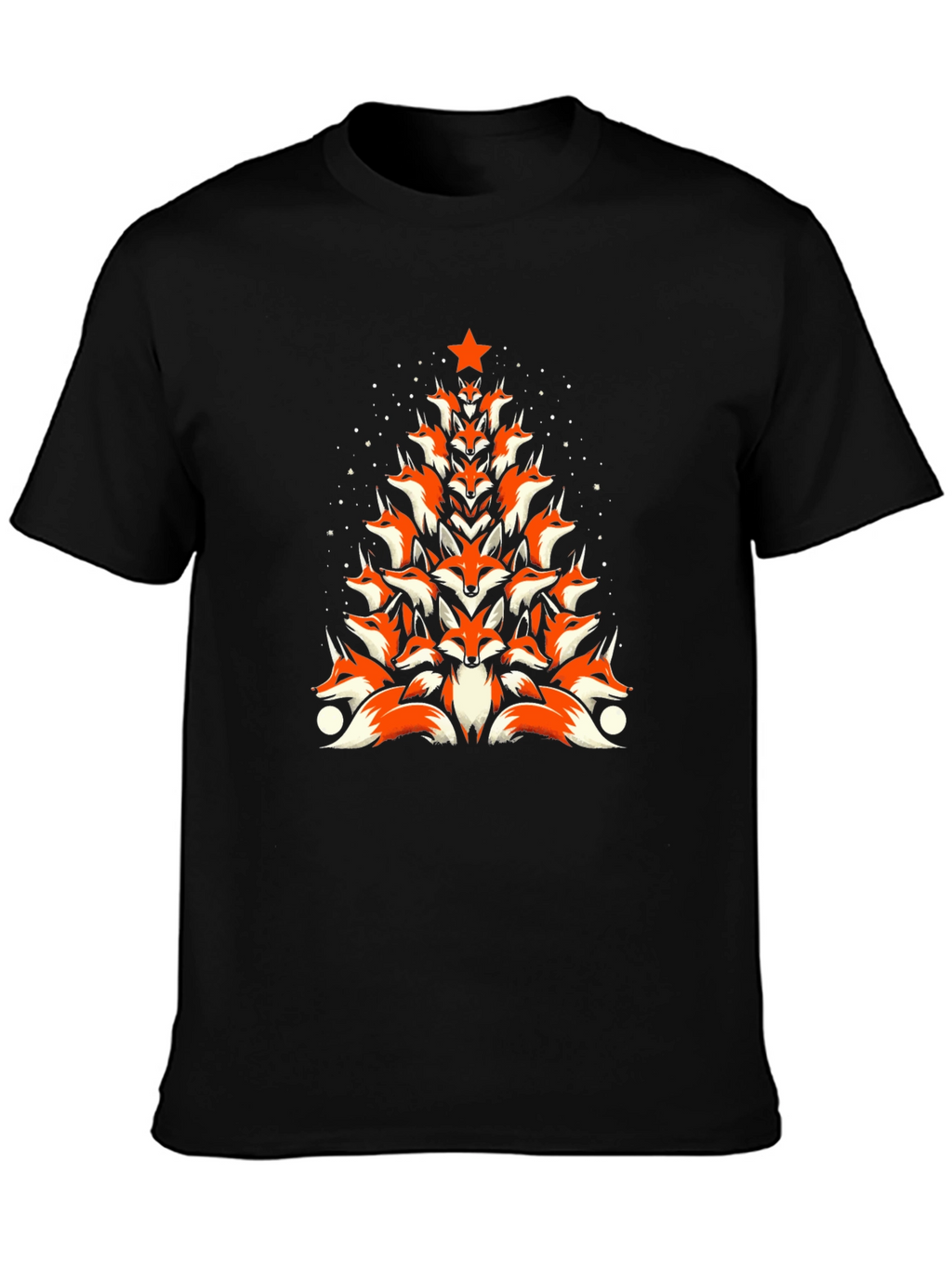 Fox Christmas Tree T-Shirt - Holiday Novelty Tee
