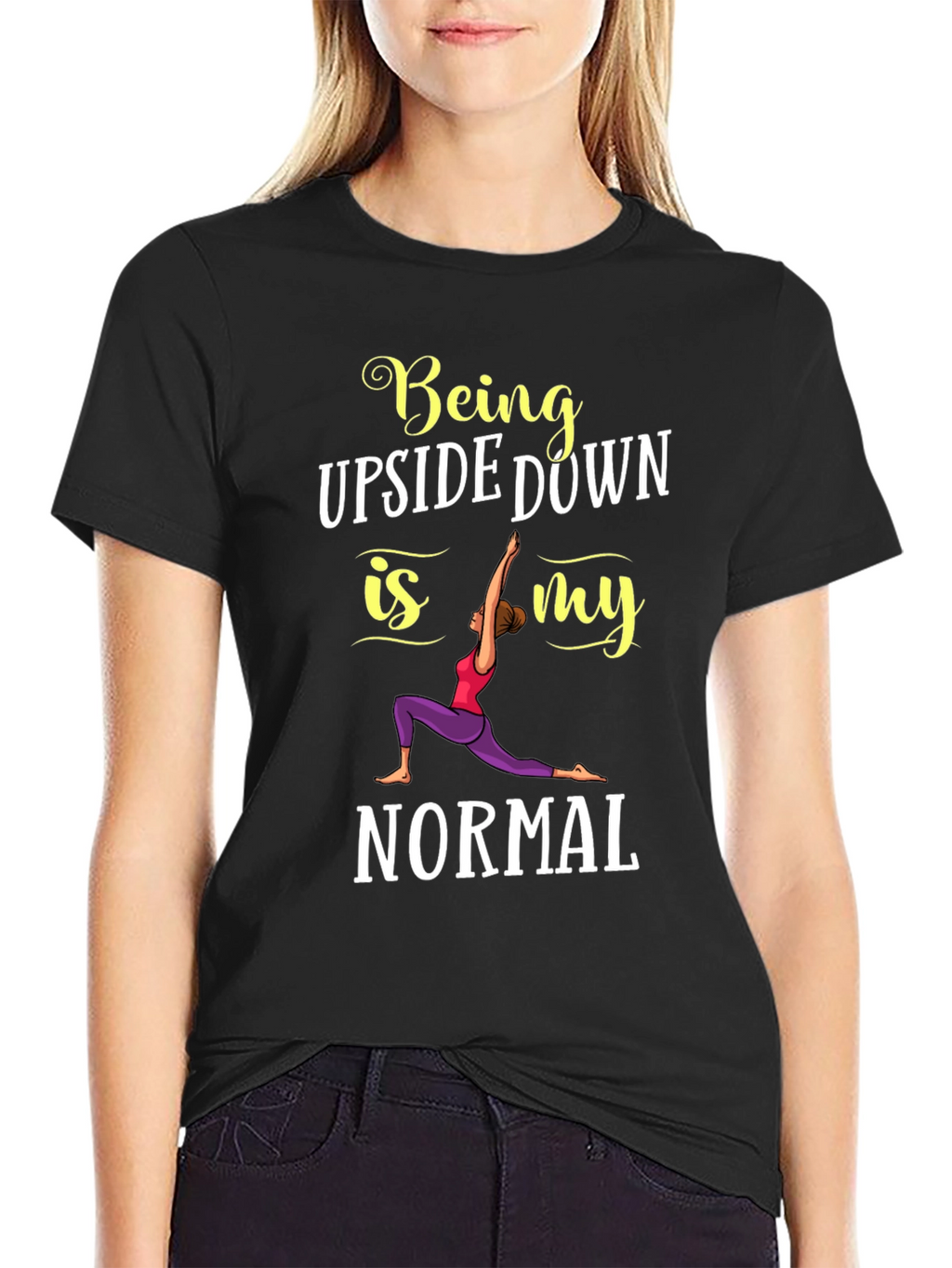 Yoga Lover Graphic Tee - Being Upside Down