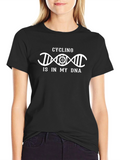 Cycling Is In My DNA Black T-Shirt