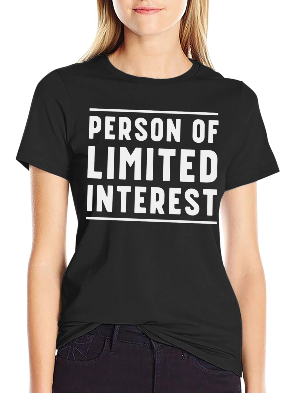 Limited Interest Graphic Tee - Black Cotton Casual Shirt