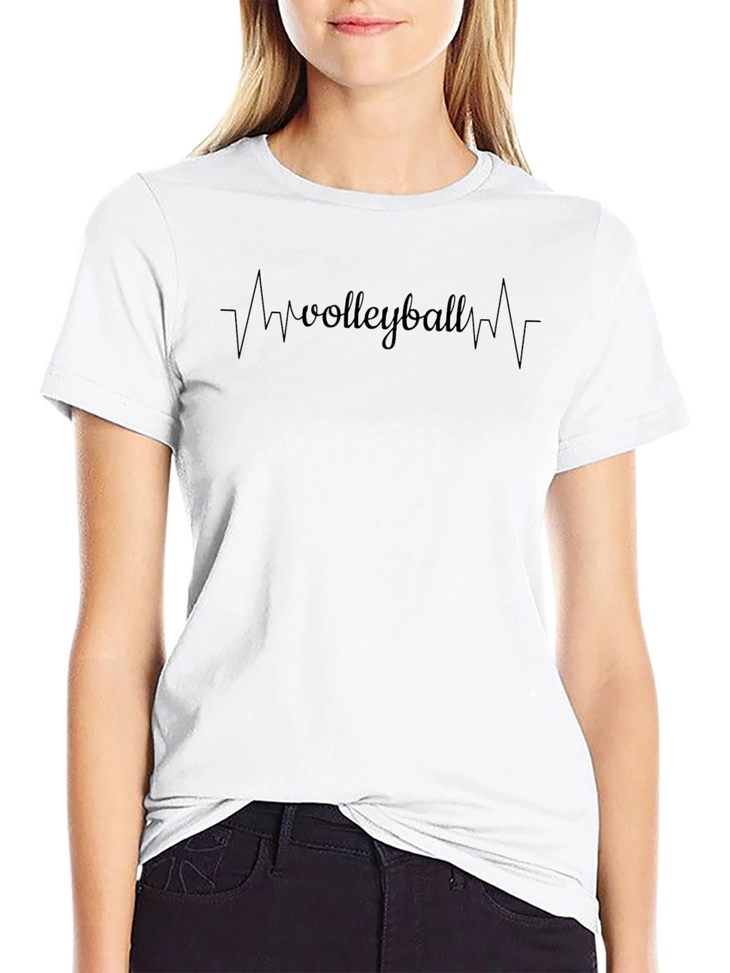 Volleyball Heartbeat T-Shirt - Sporty & Stylish