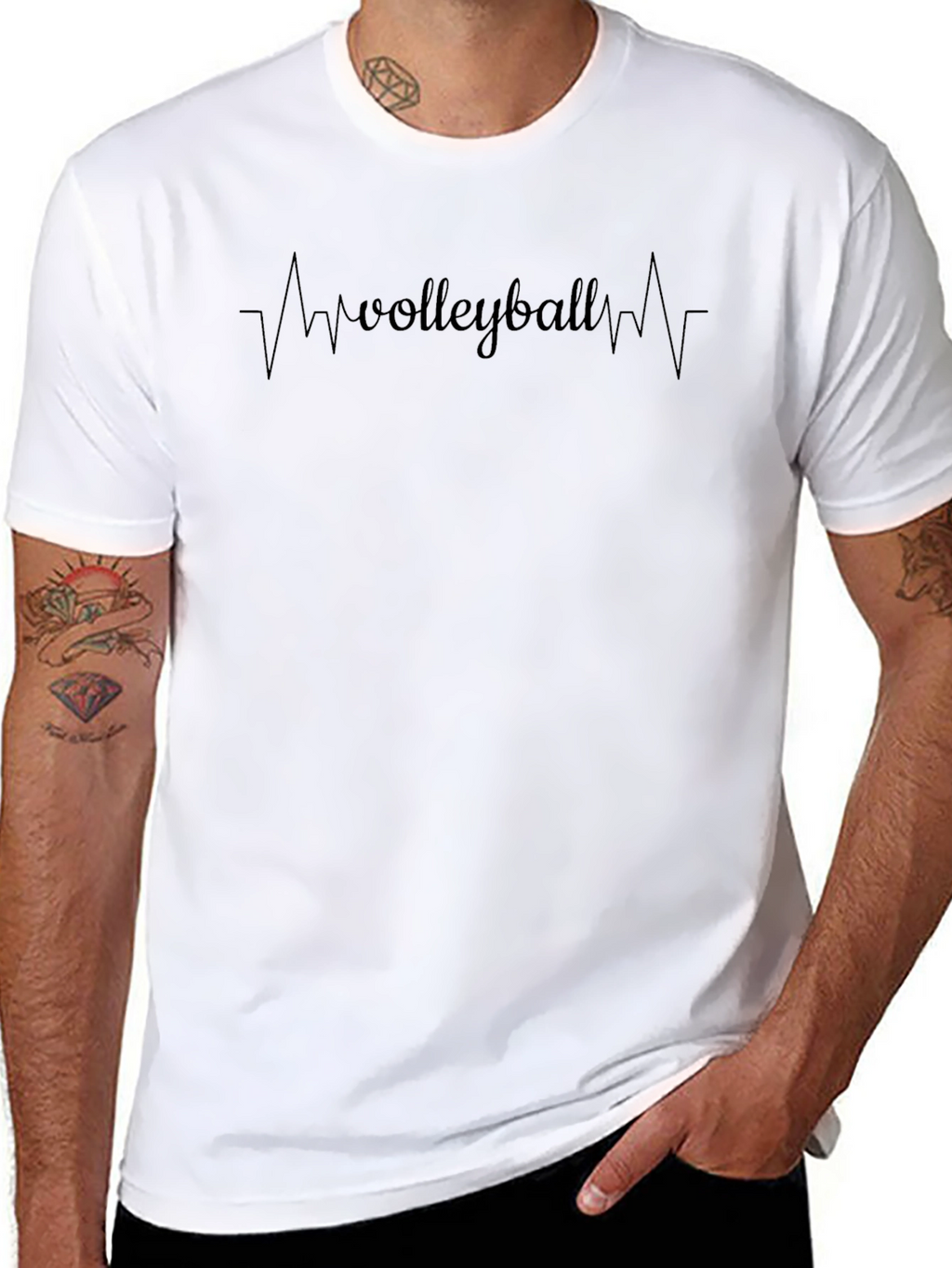 Volleyball Heartbeat T-Shirt - Sporty & Stylish