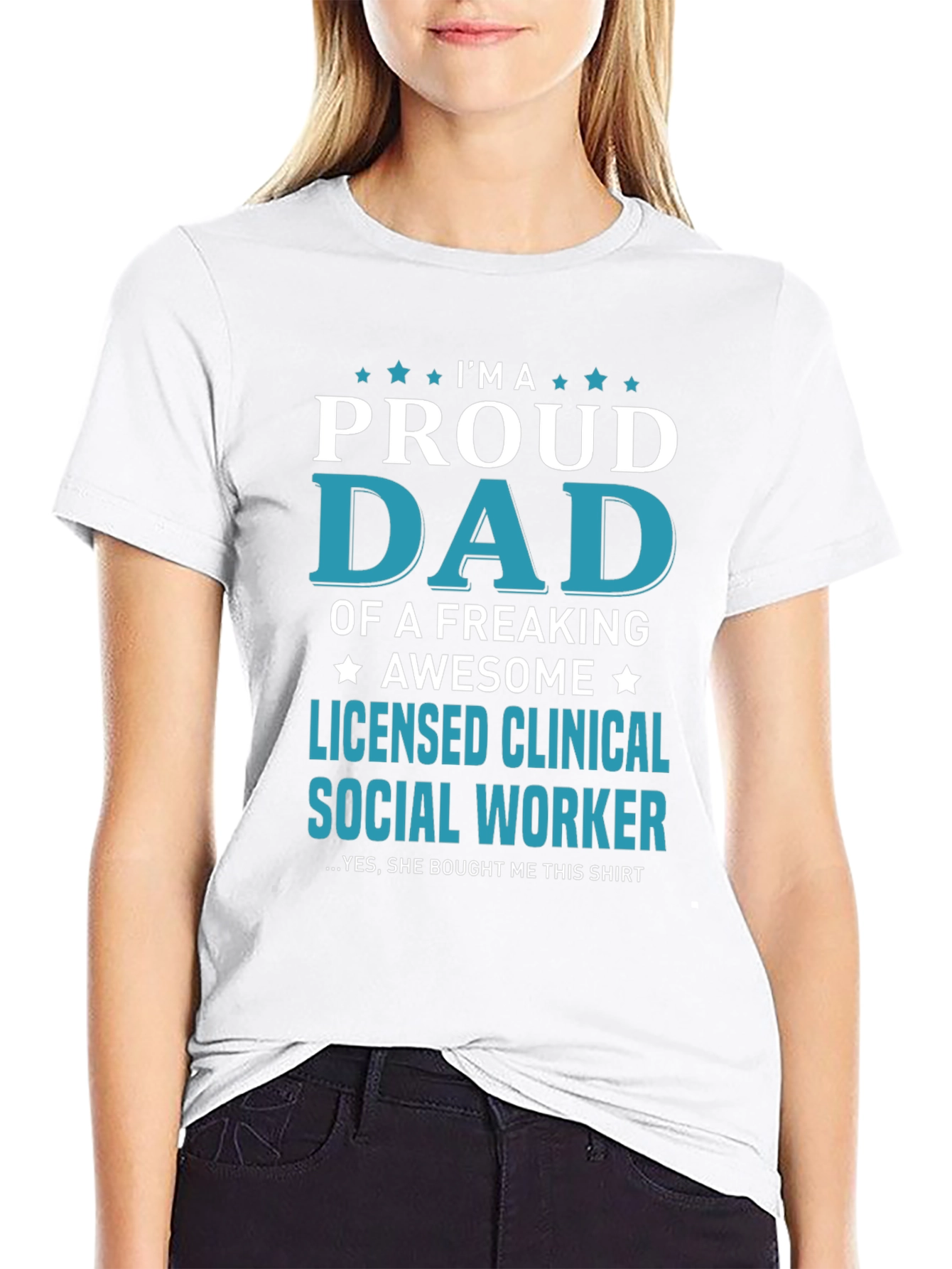 Proud Dad Licensed Social Worker Graphic Tee