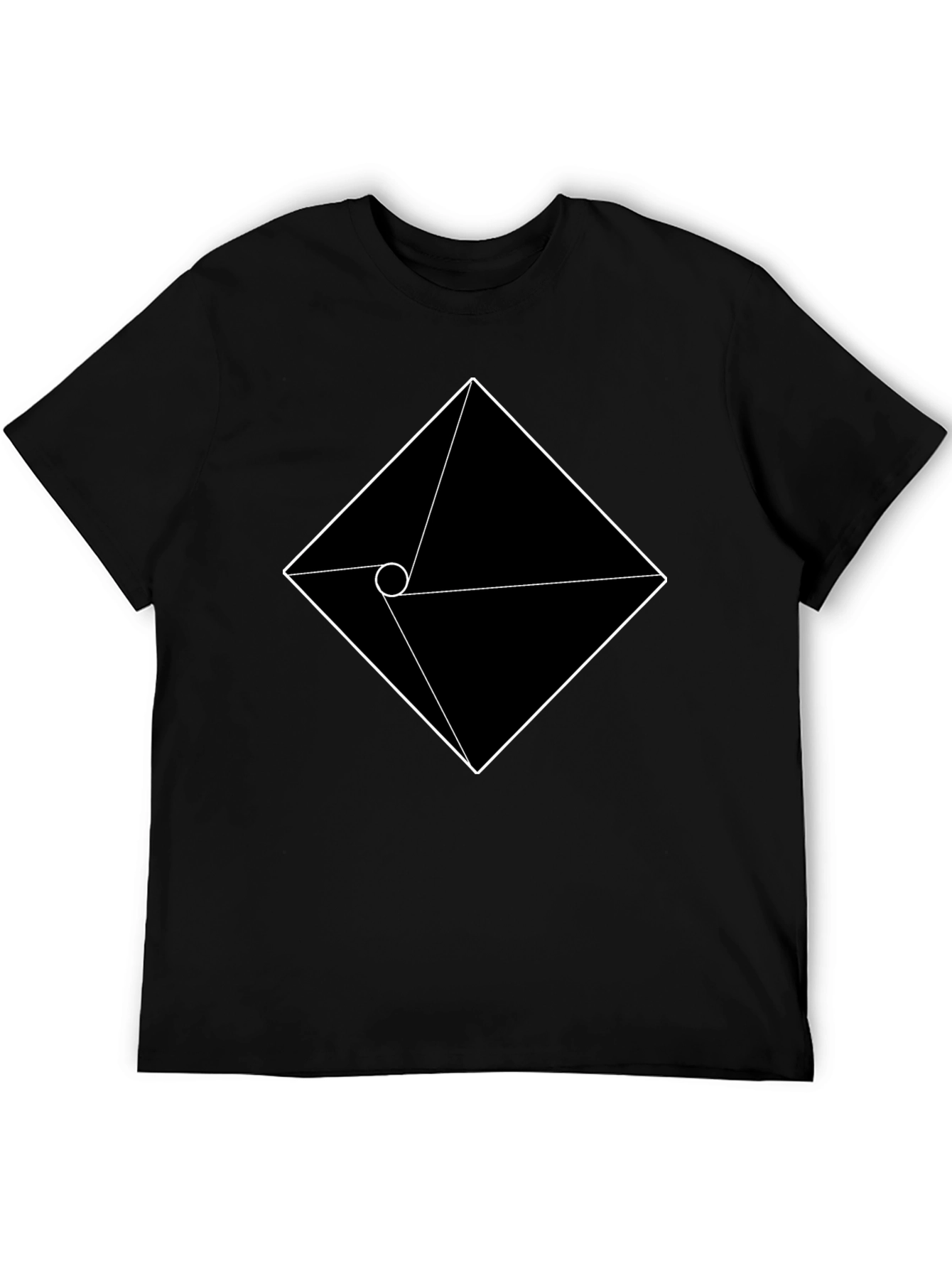 Geometric Graphic Tee - Modern Black T-Shirt
